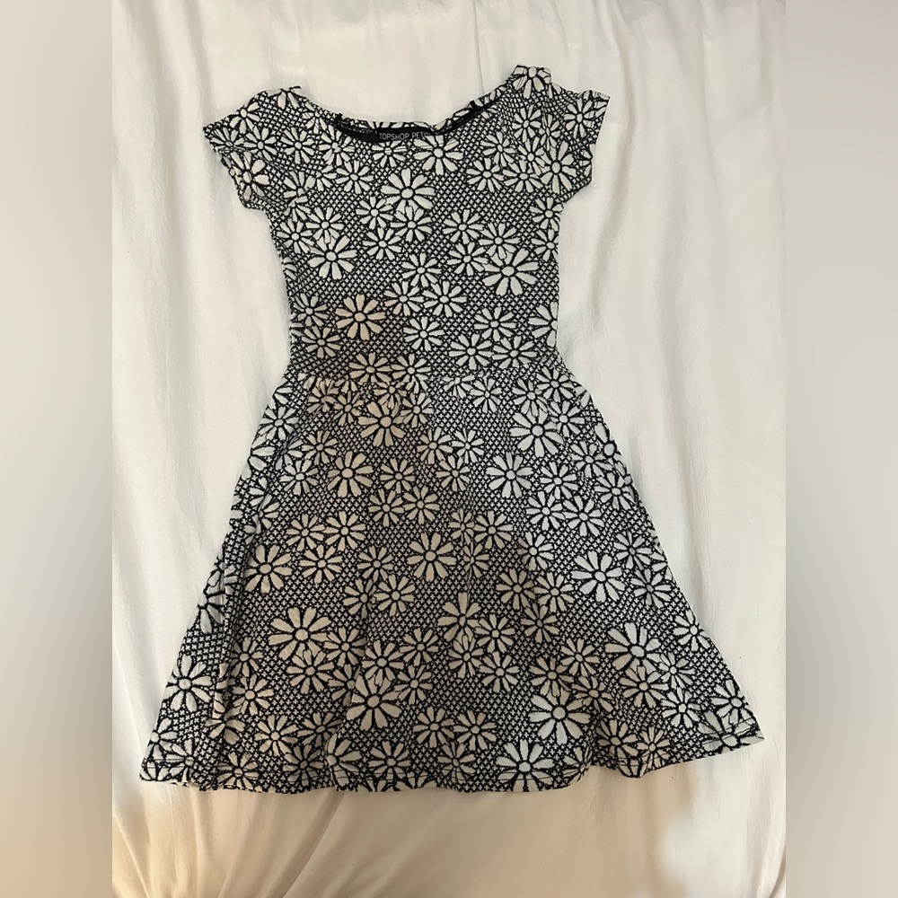 Topshop floral patterned knit dress